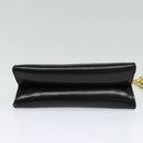 Salvatore Ferragamo Chain Shoulder Bag Leather Black Gold Auth BA5489-5