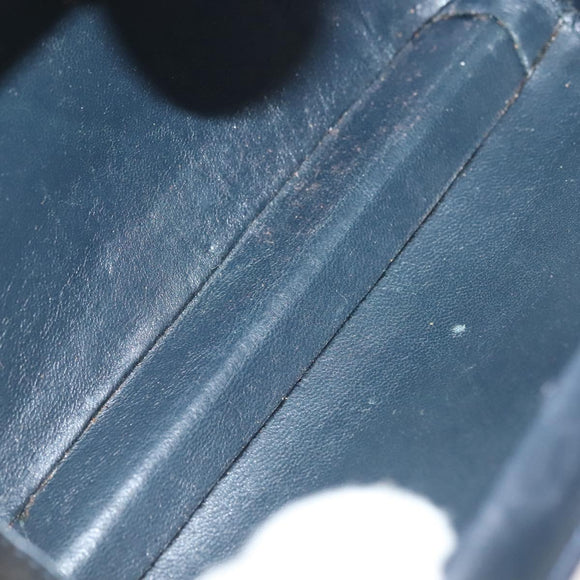 GUCCI Micro GG Canvas Shoulder Bag Vintage Navy Gold Auth BA5490