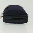 GUCCI Micro GG Canvas Shoulder Bag Vintage Navy Gold Auth BA5490-4