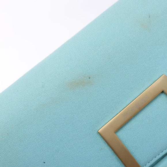 SAINT LAURENT Shoulder Bag Canvas Light Blue Auth BA5491