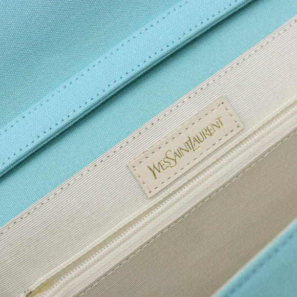 SAINT LAURENT Shoulder Bag Canvas Light Blue Auth BA5491