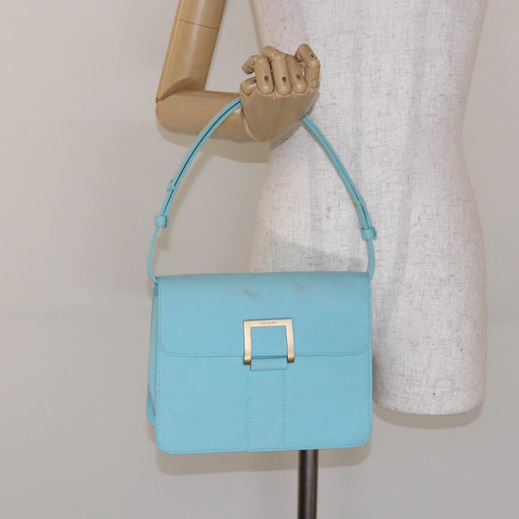 SAINT LAURENT Shoulder Bag Canvas Light Blue Auth BA5491