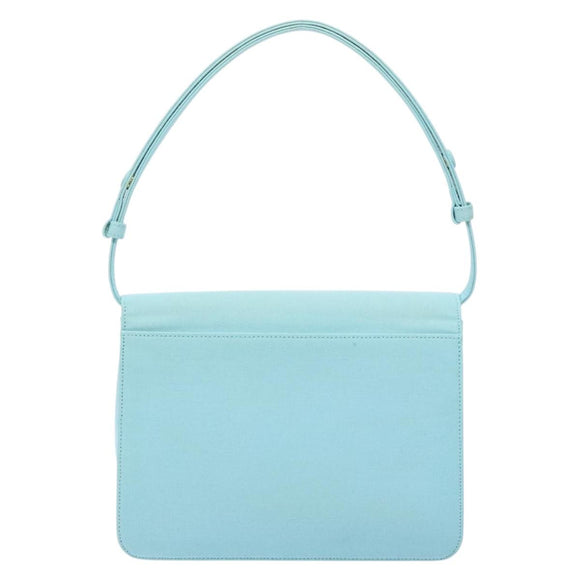 SAINT LAURENT Shoulder Bag Canvas Light Blue Auth BA5491
