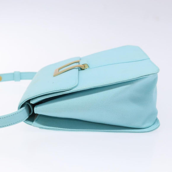 SAINT LAURENT Shoulder Bag Canvas Light Blue Auth BA5491