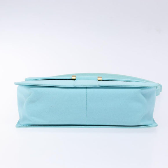 SAINT LAURENT Shoulder Bag Canvas Light Blue Auth BA5491