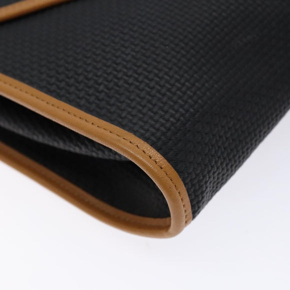 SAINT LAURENT Shoulder Bag PVC Leather Brown Gold Auth BA5492