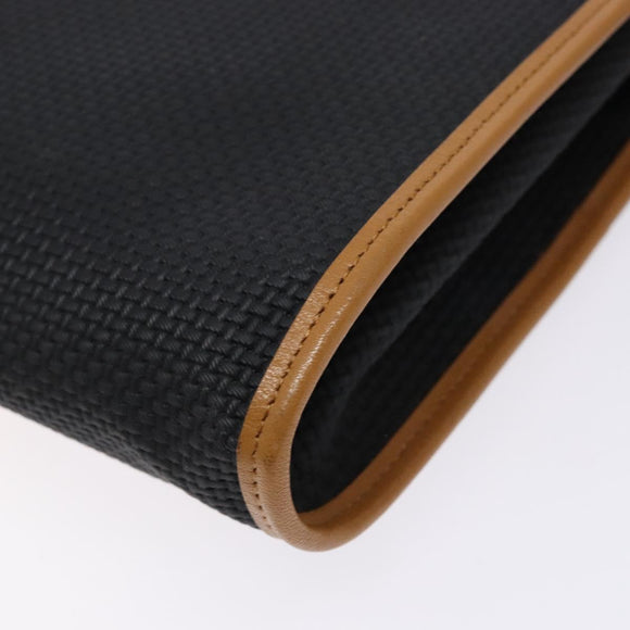 SAINT LAURENT Shoulder Bag PVC Leather Brown Gold Auth BA5492