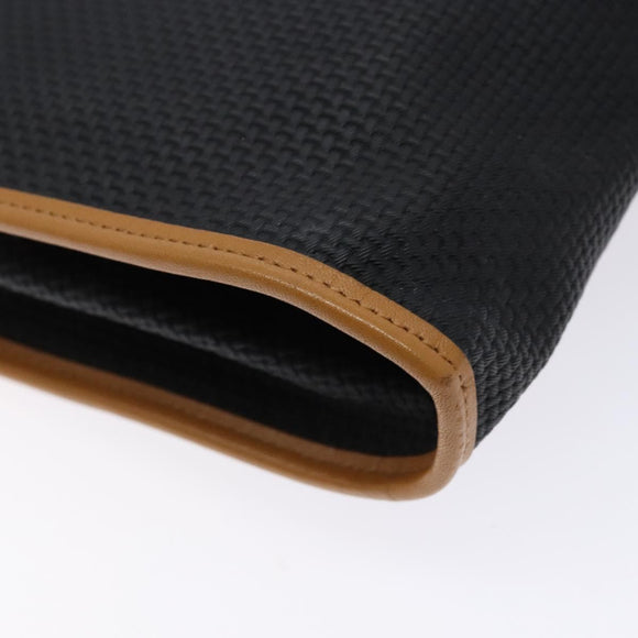 SAINT LAURENT Shoulder Bag PVC Leather Brown Gold Auth BA5492