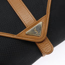 SAINT LAURENT Shoulder Bag PVC Leather Brown Gold Auth BA5492-9