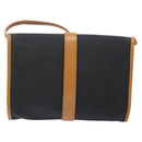 SAINT LAURENT Shoulder Bag PVC Leather Brown Gold Auth BA5492-2