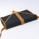 SAINT LAURENT Shoulder Bag PVC Leather Brown Gold Auth BA5492-6