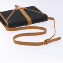 SAINT LAURENT Shoulder Bag PVC Leather Brown Gold Auth BA5492-7