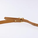 SAINT LAURENT Shoulder Bag PVC Leather Brown Gold Auth BA5492-8