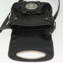 BALLY Shoulder Bag Leather Black Silver Auth BA5493-15