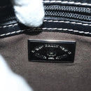 BALLY Shoulder Bag Leather Black Silver Auth BA5493-16