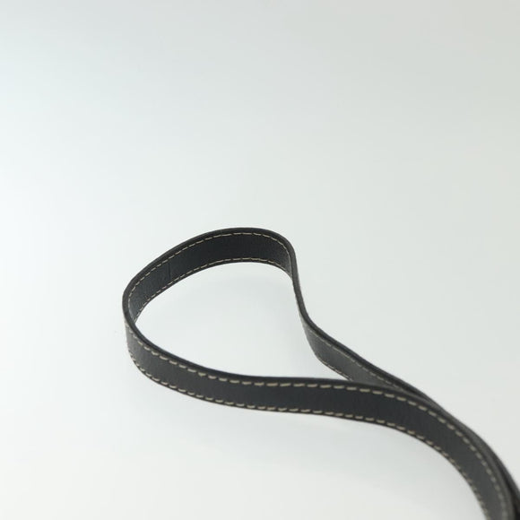 BALLY Shoulder Bag Leather Black Silver Auth BA5493