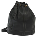 BALLY Shoulder Bag Leather Black Auth BA5494-1