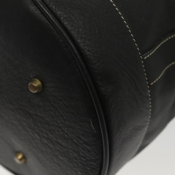 BALLY Shoulder Bag Leather Black Auth BA5494