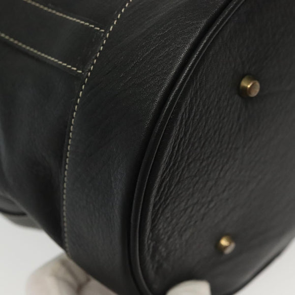 BALLY Shoulder Bag Leather Black Auth BA5494