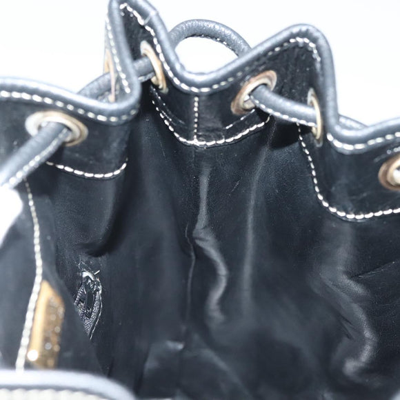 BALLY Shoulder Bag Leather Black Auth BA5494