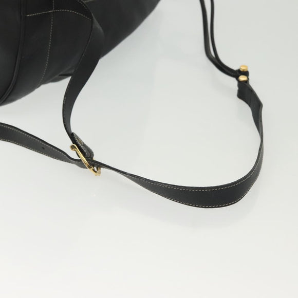 BALLY Shoulder Bag Leather Black Auth BA5494