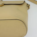 CELINE Shoulder Bag Leather Beige Gold Auth BA5496-15