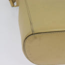CELINE Shoulder Bag Leather Beige Gold Auth BA5496-9