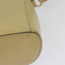 CELINE Shoulder Bag Leather Beige Gold Auth BA5496-16