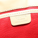 CELINE Shoulder Bag Leather Beige Gold Auth BA5496-18