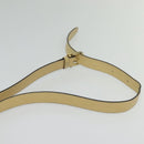 CELINE Shoulder Bag Leather Beige Gold Auth BA5496-8