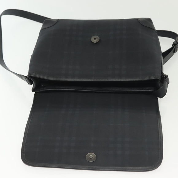 BURBERRY Nova Check Shoulder Bag PVC Navy Auth BA5497