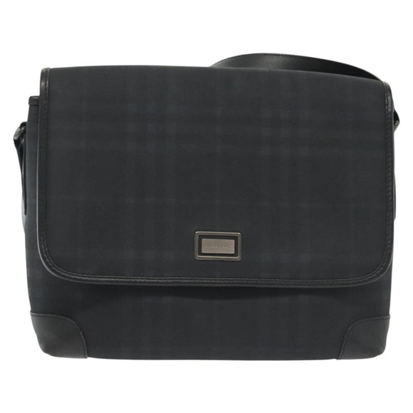 BURBERRY Nova Check Shoulder Bag PVC Navy Auth BA5497