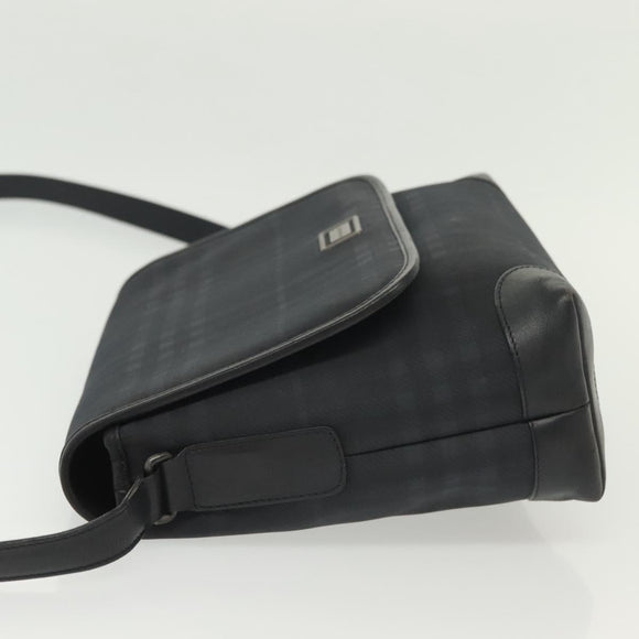 BURBERRY Nova Check Shoulder Bag PVC Navy Auth BA5497