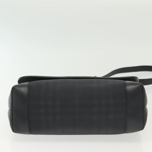 BURBERRY Nova Check Shoulder Bag PVC Navy Auth BA5497