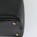 Salvatore Ferragamo Gancini Hand Bag Leather 2way Black Gold Auth BA5503-18