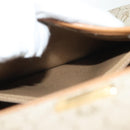 Christian Dior Honeycomb Canvas Shoulder Bag PVC Beige Gold Auth BA5504-20