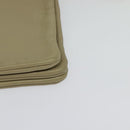 CELINE Trio Shoulder Bag Leather Beige Gold Auth BA5505-15