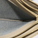 CELINE Trio Shoulder Bag Leather Beige Gold Auth BA5505-22