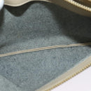 CELINE Trio Shoulder Bag Leather Beige Gold Auth BA5505-25