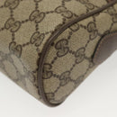 GUCCI GG Supreme Web Sherry Line Shoulder Bag PVC Beige Gold Red Auth BA5506-15