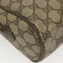 GUCCI GG Supreme Web Sherry Line Shoulder Bag PVC Beige Gold Red Auth BA5506-16