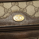 GUCCI GG Supreme Web Sherry Line Shoulder Bag PVC Beige Gold Red Auth BA5506-19