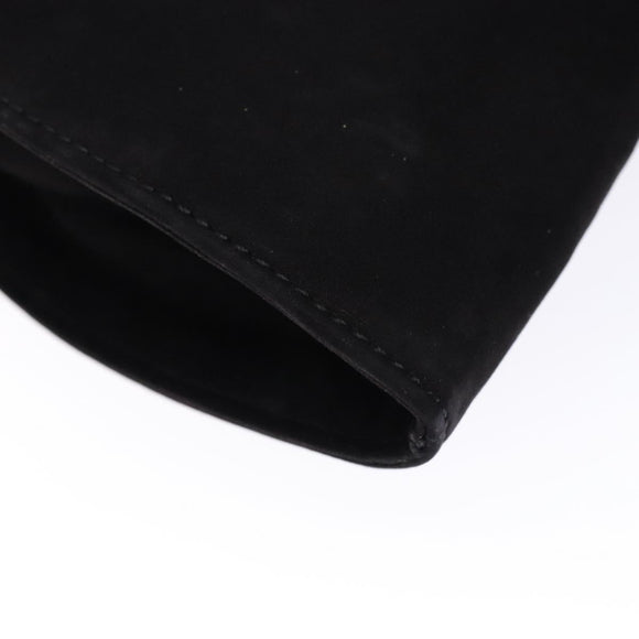 LOEWE Shoulder Bag Suede Black Gold Auth BA5507