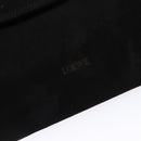 LOEWE Shoulder Bag Suede Black Gold Auth BA5507-10