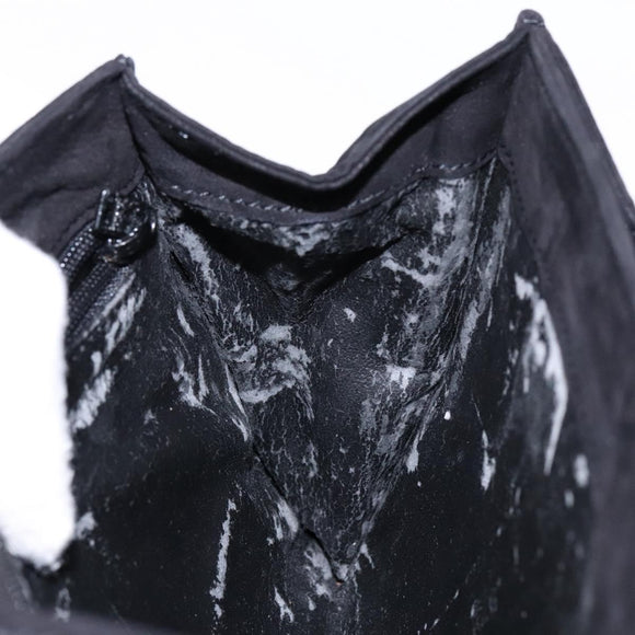 LOEWE Shoulder Bag Suede Black Gold Auth BA5507