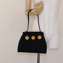 LOEWE Shoulder Bag Suede Black Gold Auth BA5507-23