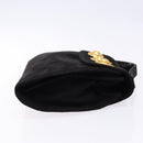 LOEWE Shoulder Bag Suede Black Gold Auth BA5507-3