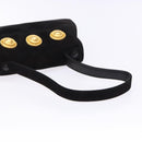 LOEWE Shoulder Bag Suede Black Gold Auth BA5507-7