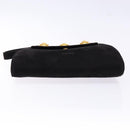 LOEWE Shoulder Bag Suede Black Gold Auth BA5507-5
