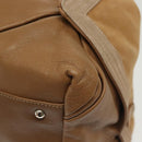 Salvatore Ferragamo Hand Bag Leather Brown Silver Auth BA5508-13